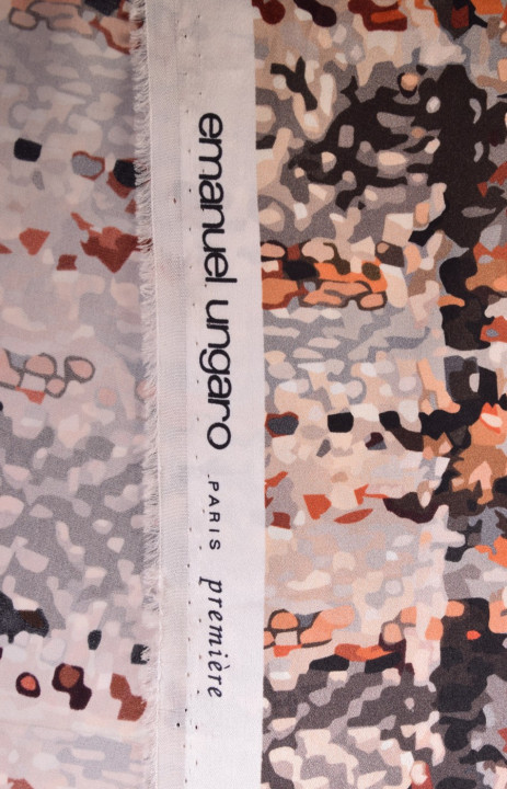 Patterned silk satin