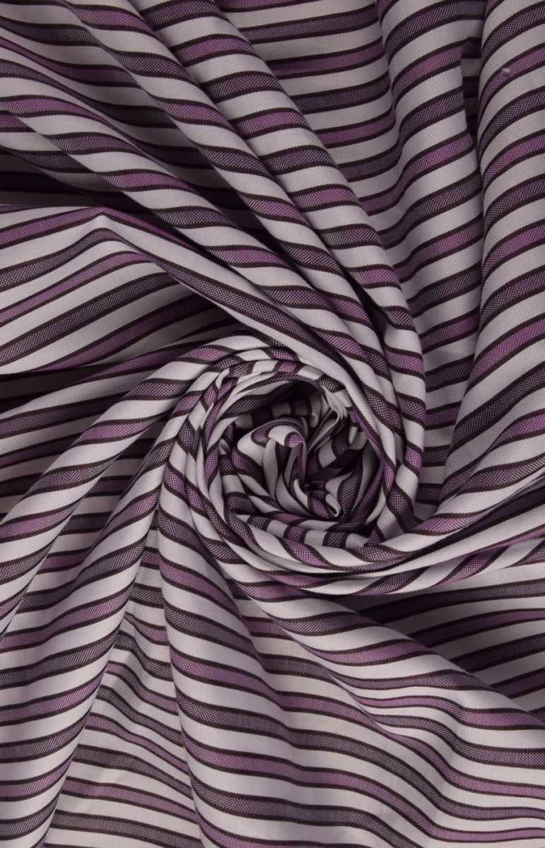 Camicia cotone a righe viola e bianche