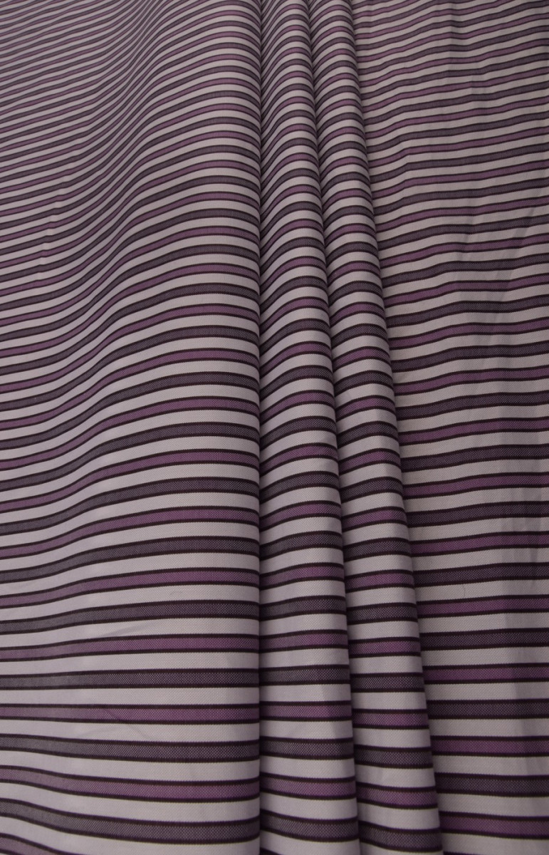 Camicia cotone a righe viola e bianche