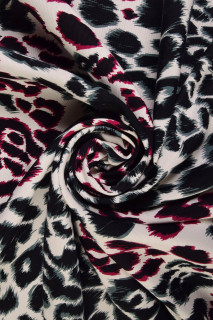 Puuvillane grosgrain leoparditrükiga