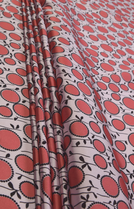 Polyester satin patterned