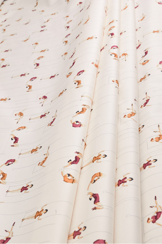 Coton à motif acrobate
