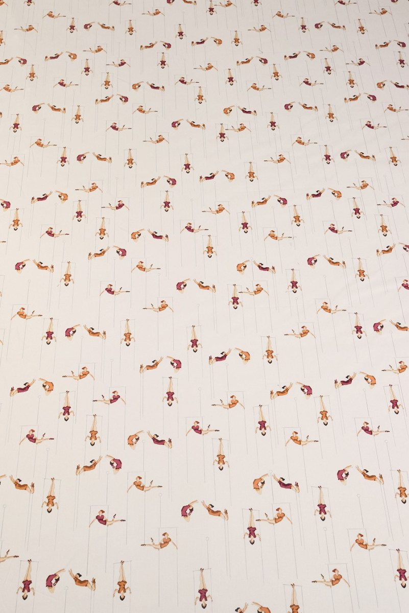 Coton à motif acrobate