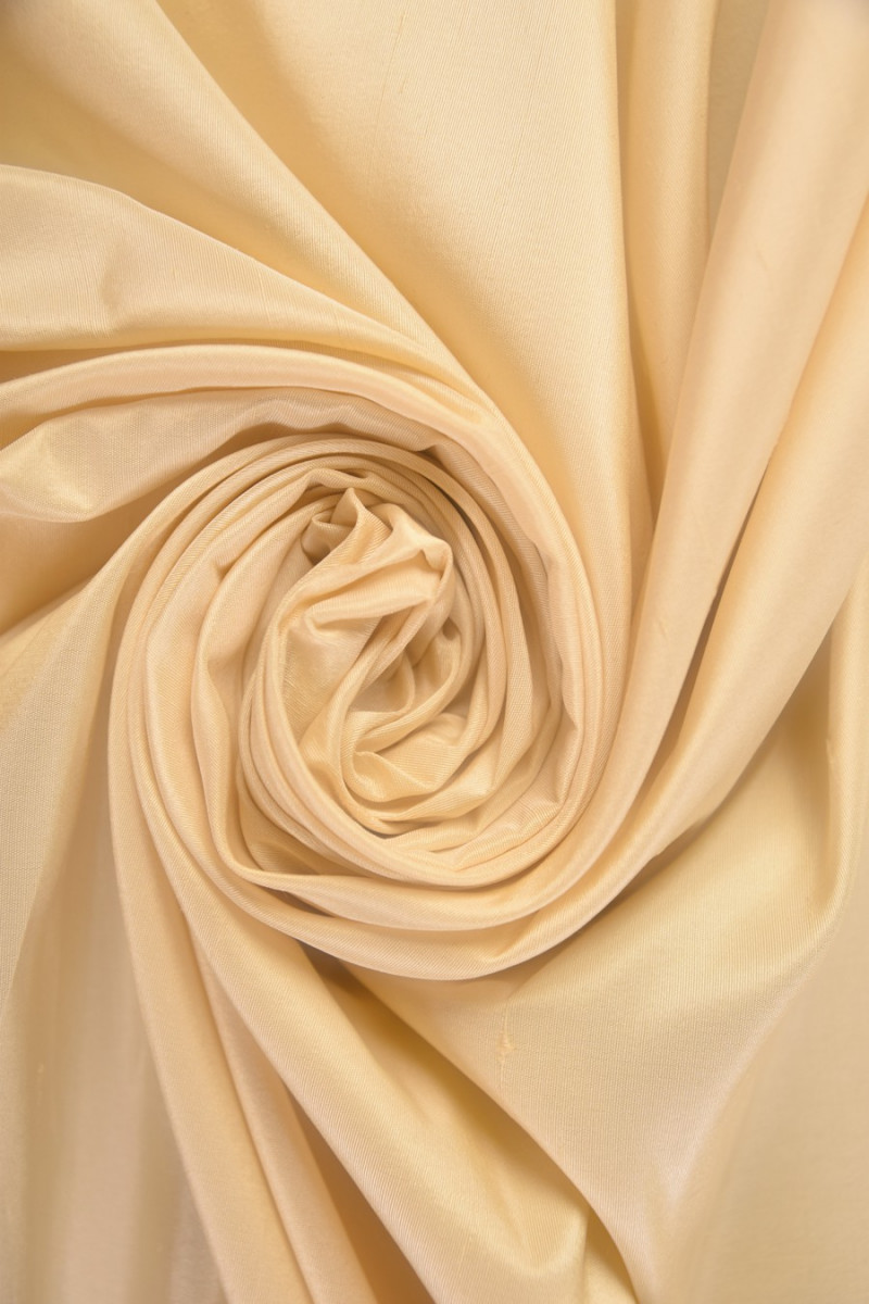 Shantung silke lys beige