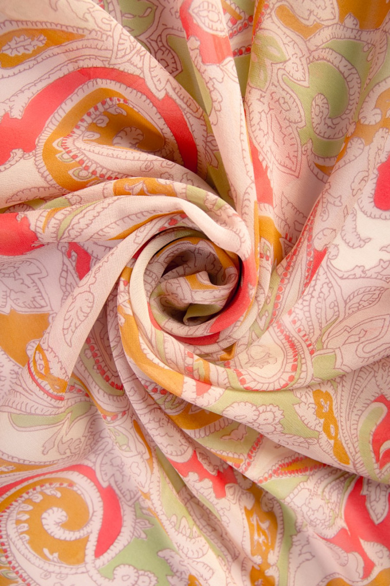 Nyomtatott selyem georgette