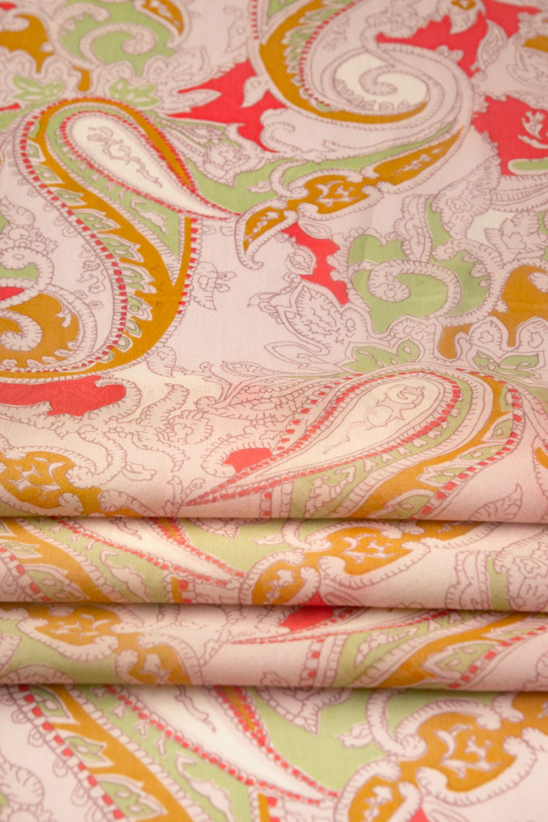 Nyomtatott selyem georgette