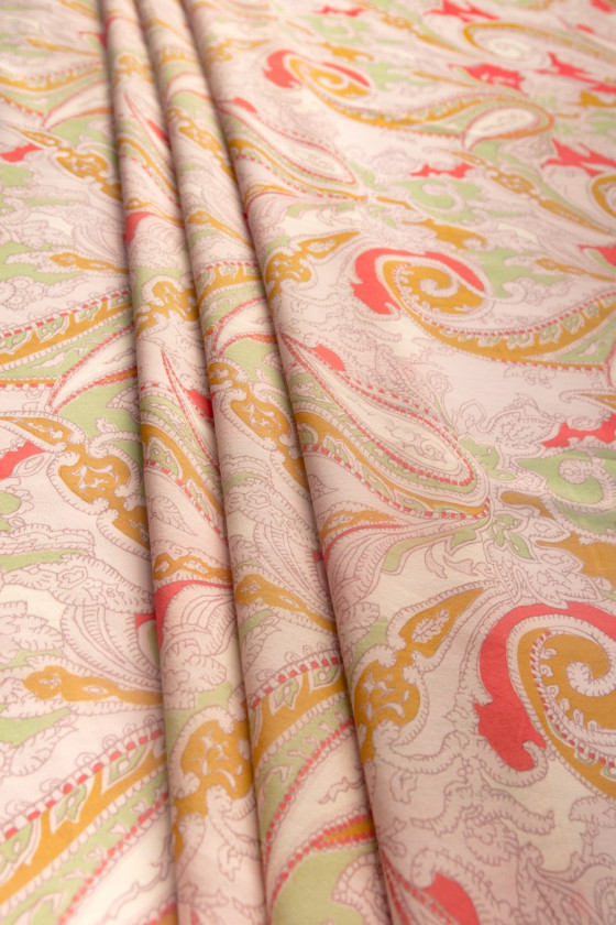 Nyomtatott selyem georgette