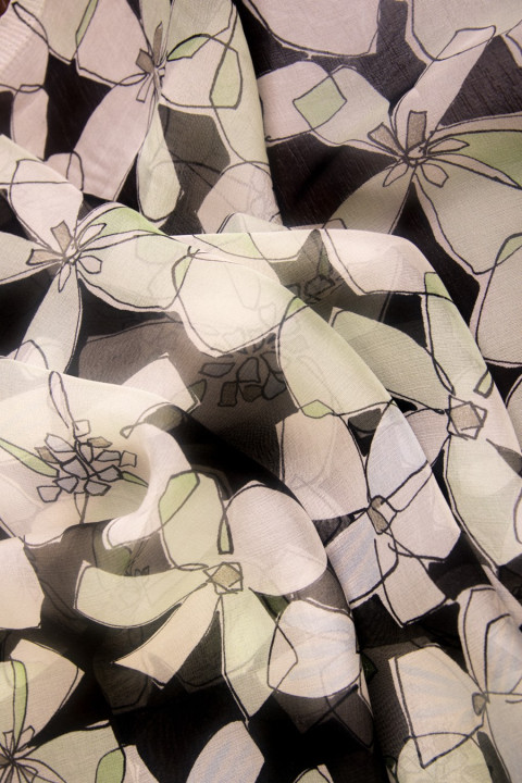 Muslin silk printed