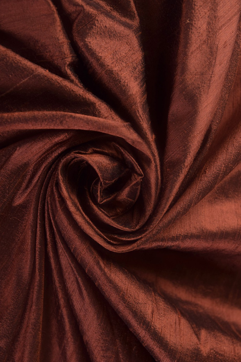 Silk Shantung Twoton Red Bronze