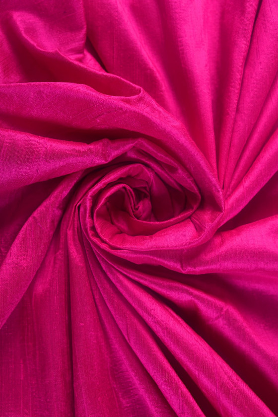 Szantung jedwabny pink KUPONY