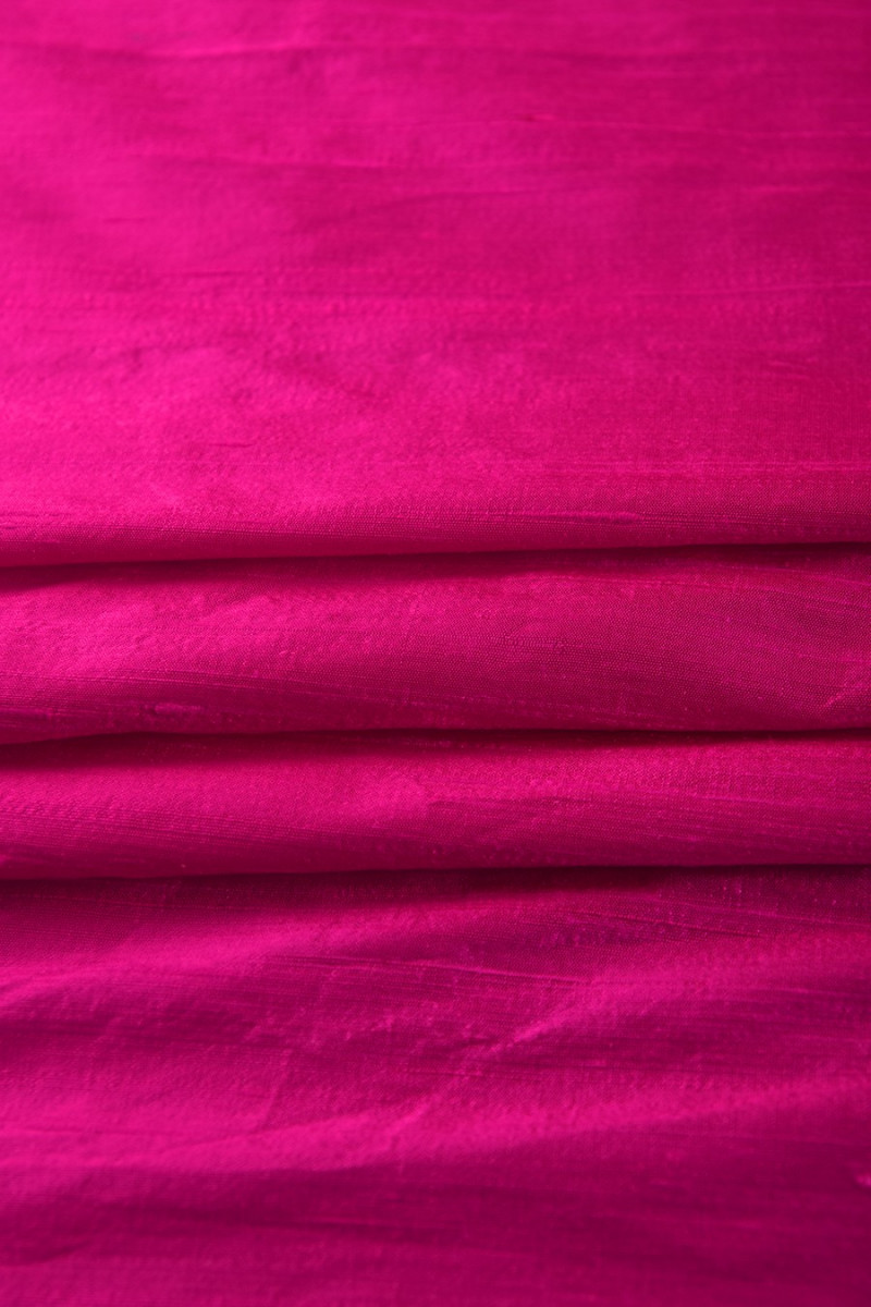 Szantung jedwabny pink KUPONY