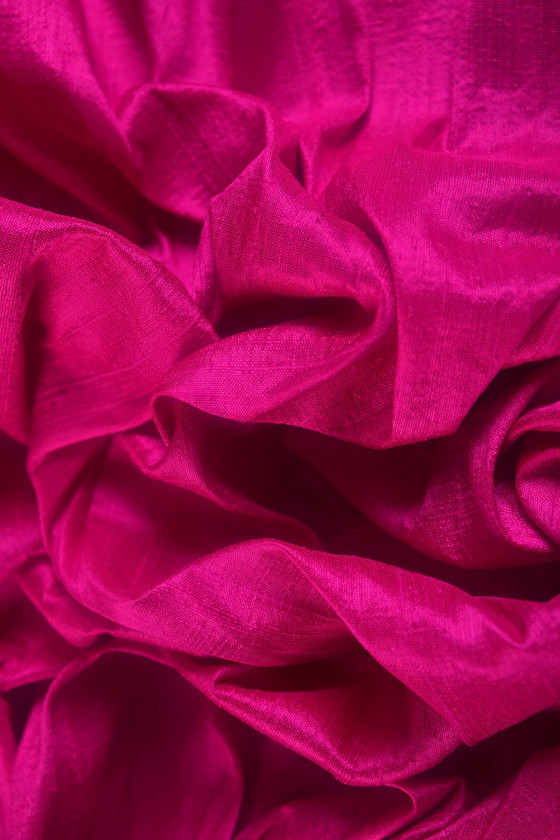 Szantung jedwabny pink KUPONY