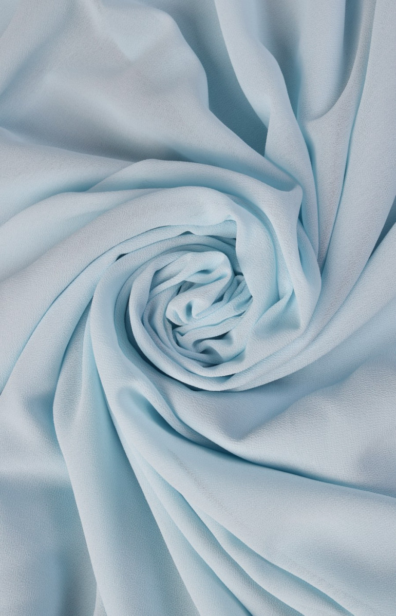Georgette polyester bleue