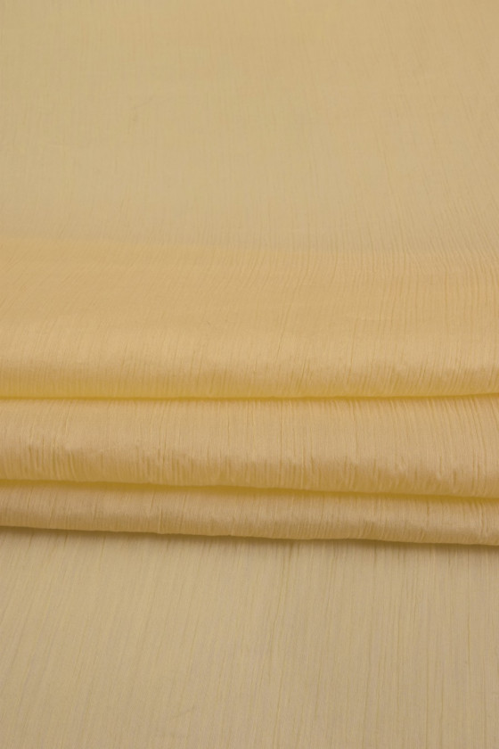 Batiste croisée jaune clair