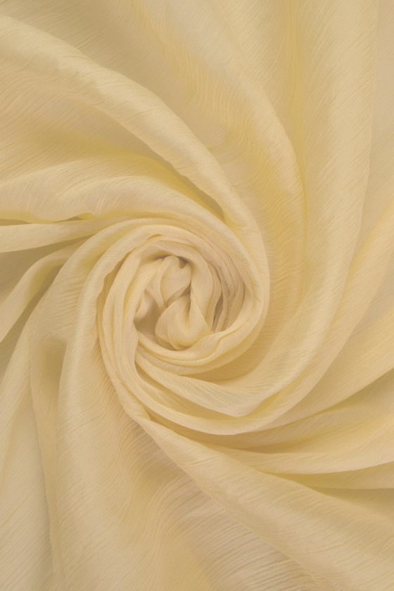 Batiste croisée jaune clair