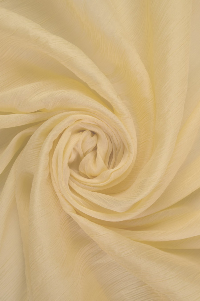 Batiste croisée jaune clair