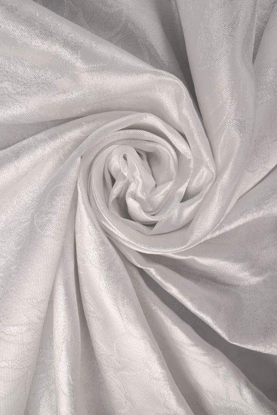 Jacquard bianco e argento
