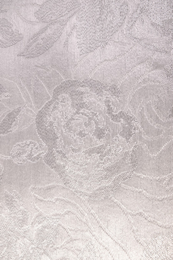 Jacquard bianco e argento