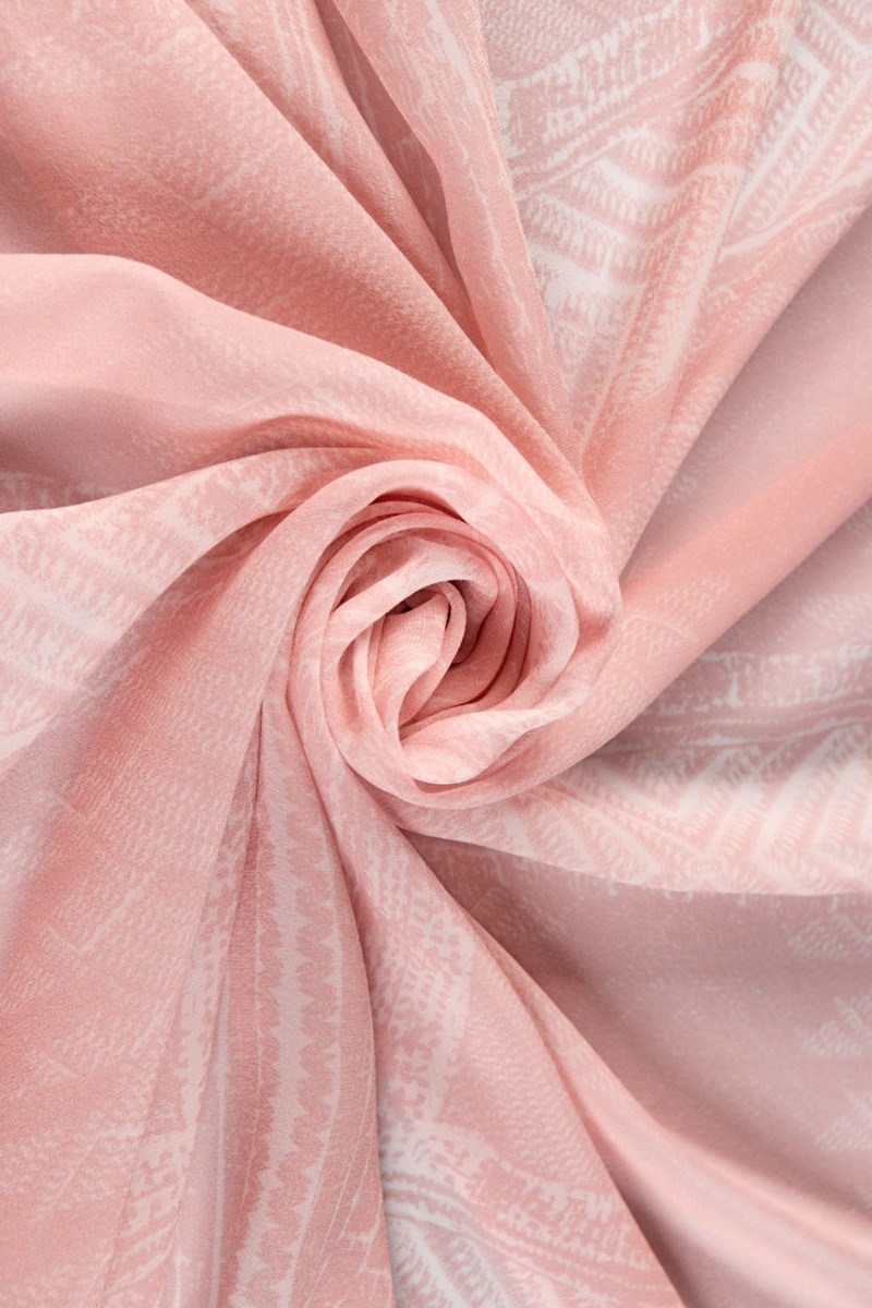 Mønstret georgette silke