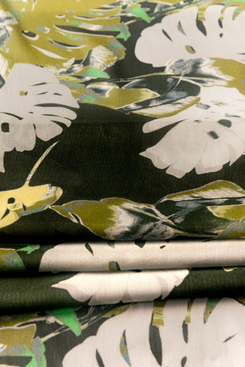 Silk chiffon leaves