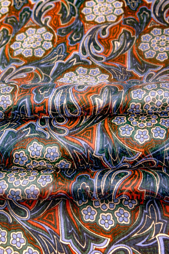 Mintás selyem sifon