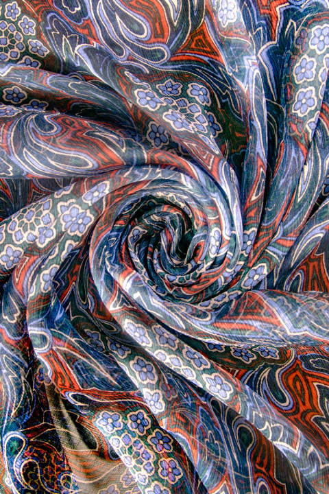 Szyfon jedwabny wzorzysty