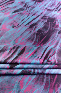 Türkiissinine jacquard fuksiaga