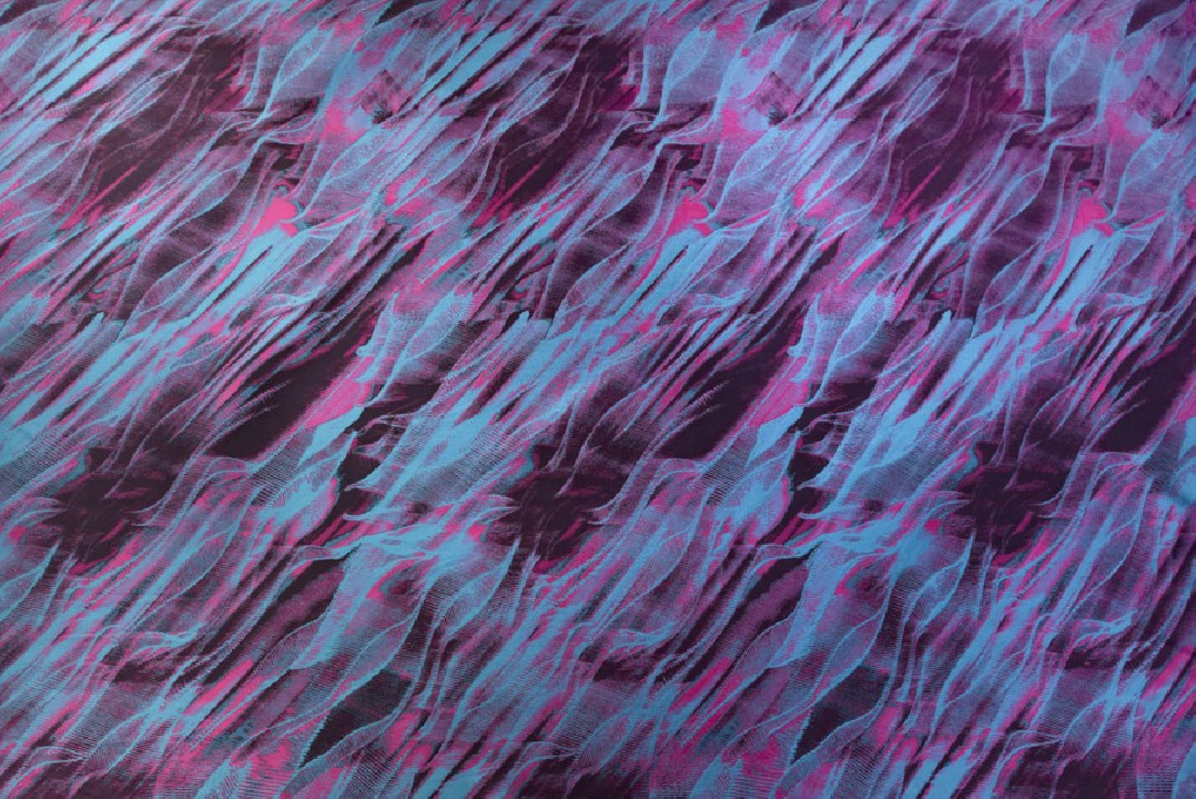 Jacquard türkis mit fuchsia