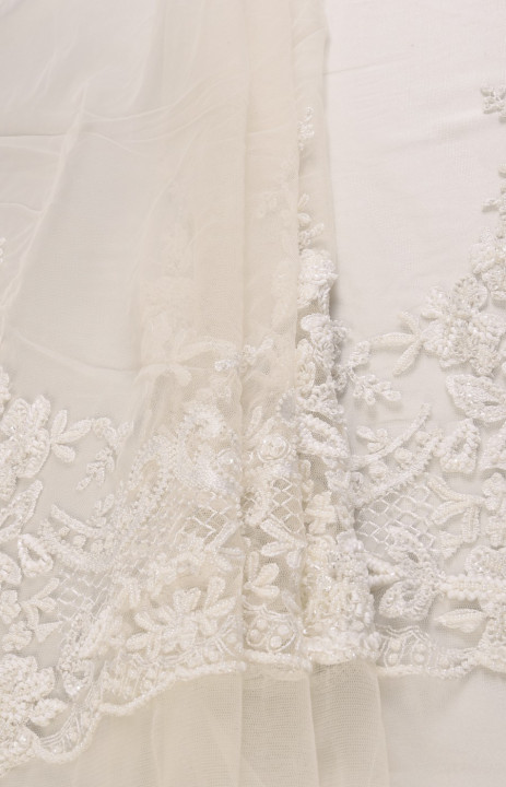 Cupon din dantelă cu perle