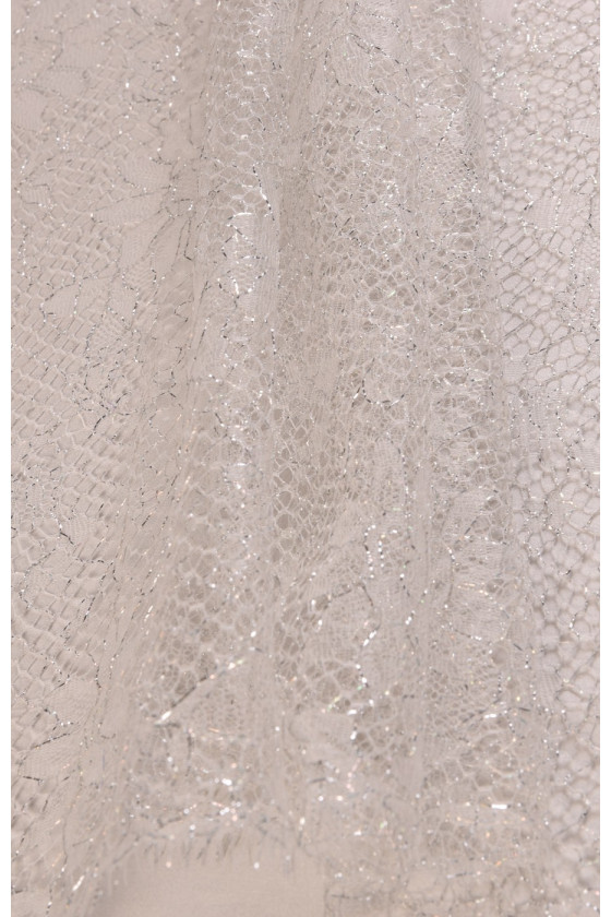 Čipka s lurexom úzky KUPÓN 80 cm
