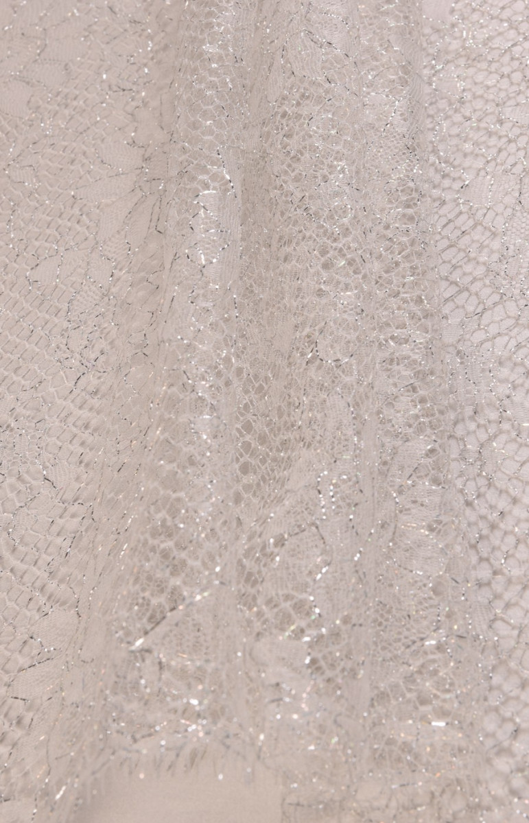 Spets med lurex smal KUPONG 80 cm