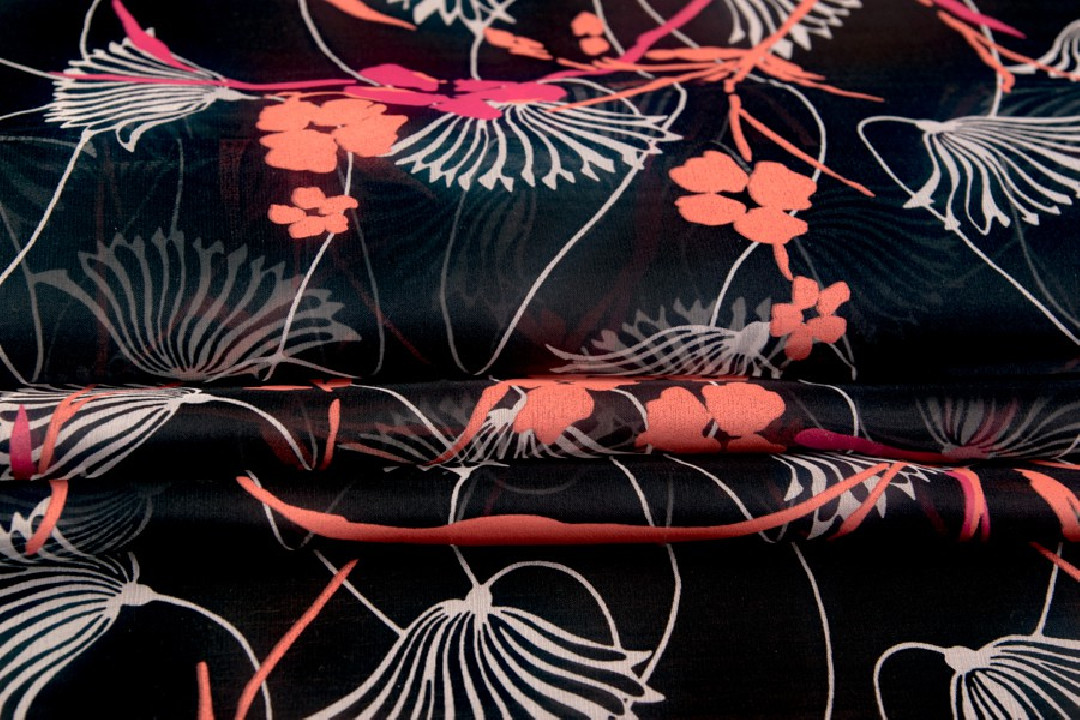 Muslin silk patterned