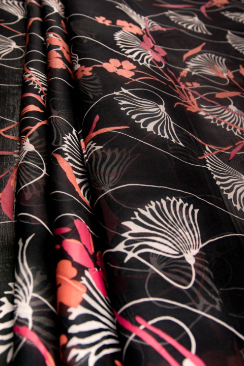 Muslin silk patterned