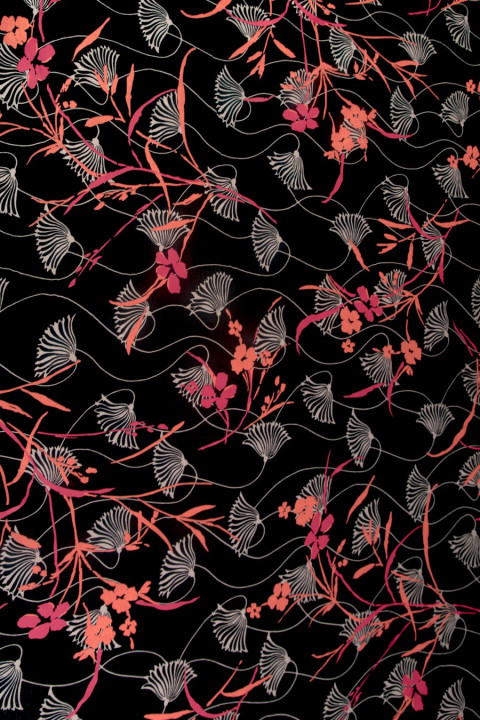 Muslin silk patterned