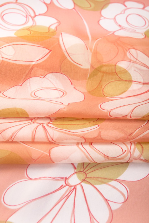 Muslin silk patterned
