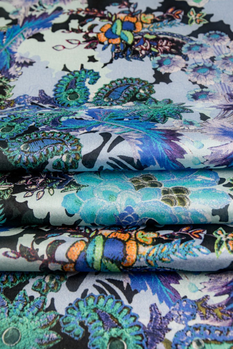 Silk crepe, elstic
