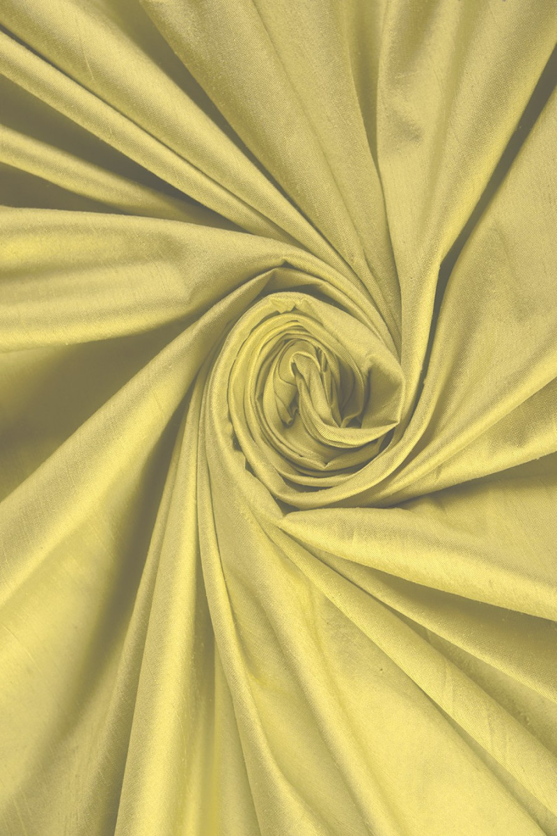 Szantung jedwabny limonka KUPON