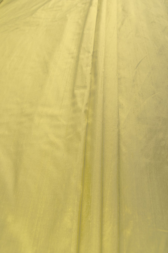 Szantung jedwabny limonka KUPON