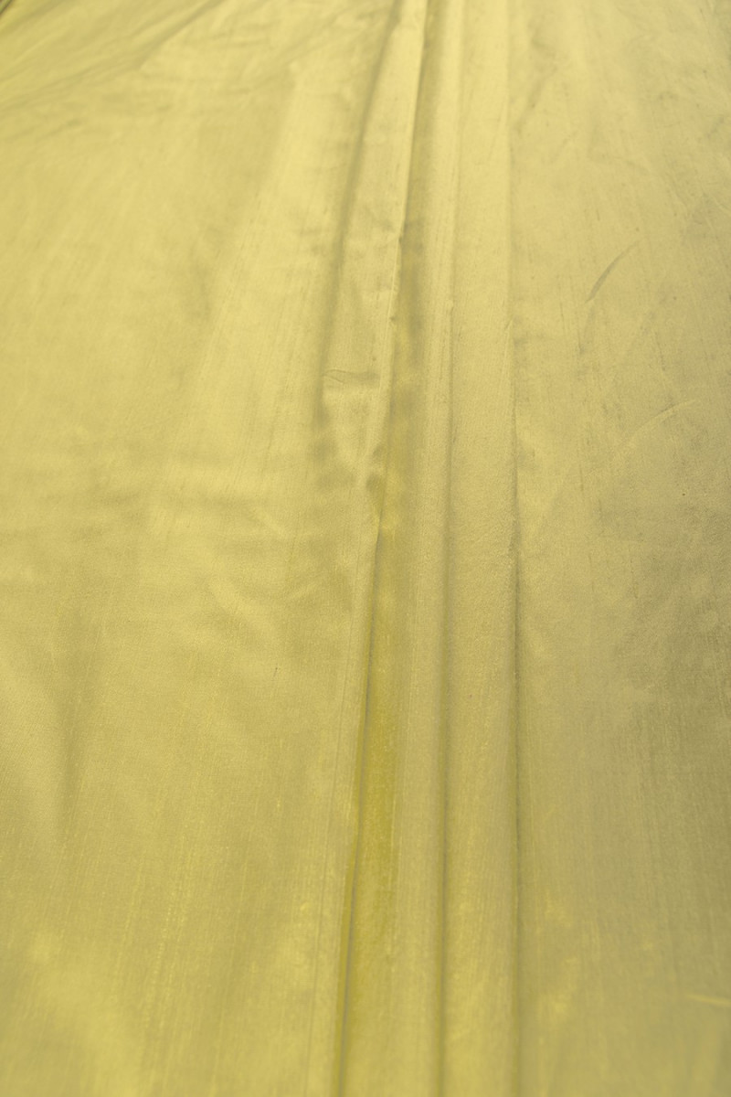 Szantung jedwabny limonka KUPON