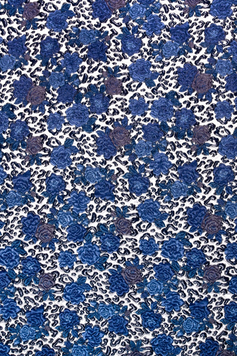 Virágos jacquard KUPON 65 cm