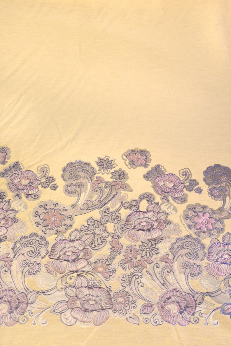 Jacquard with flowers COUPON 120cm