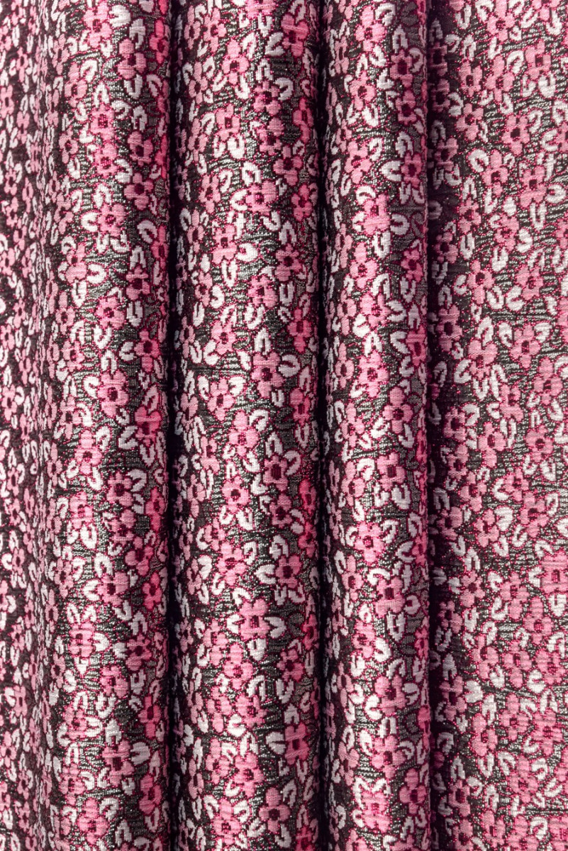 Jacquard in small flowers pink