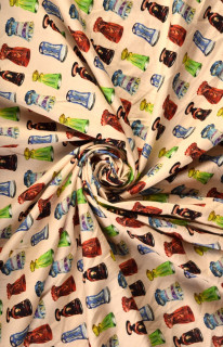 Coton avec gobelets colorés