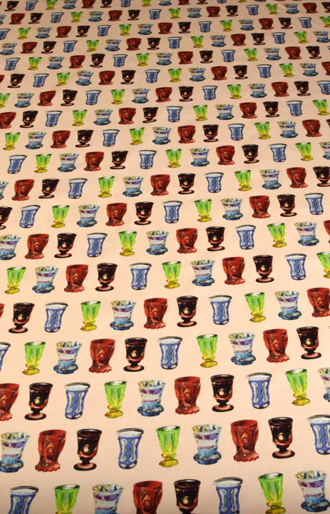 Cotton with colorful goblets
