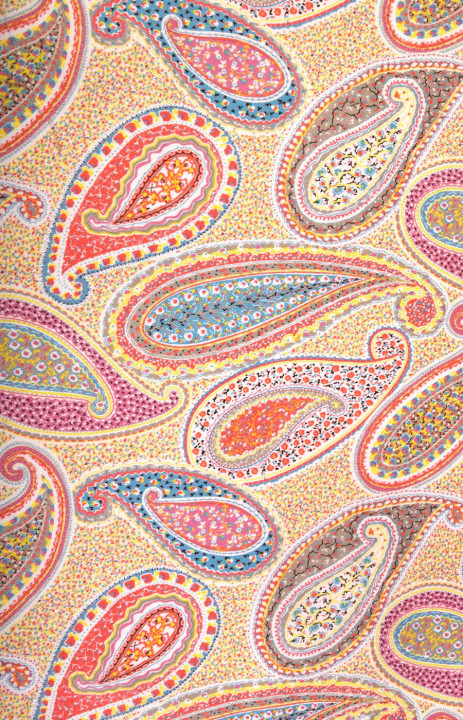 Patrón de algodón Paisley colorido