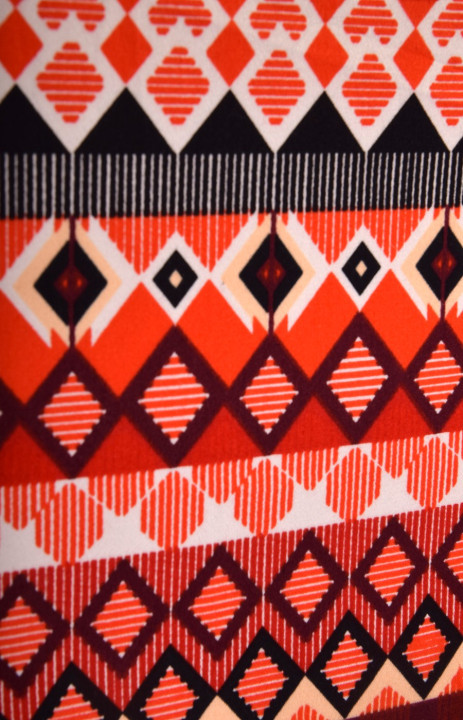 Cotton with geometric stripes