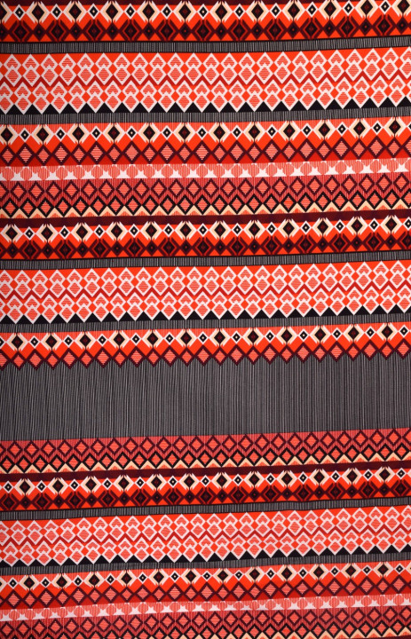 Cotton with geometric stripes
