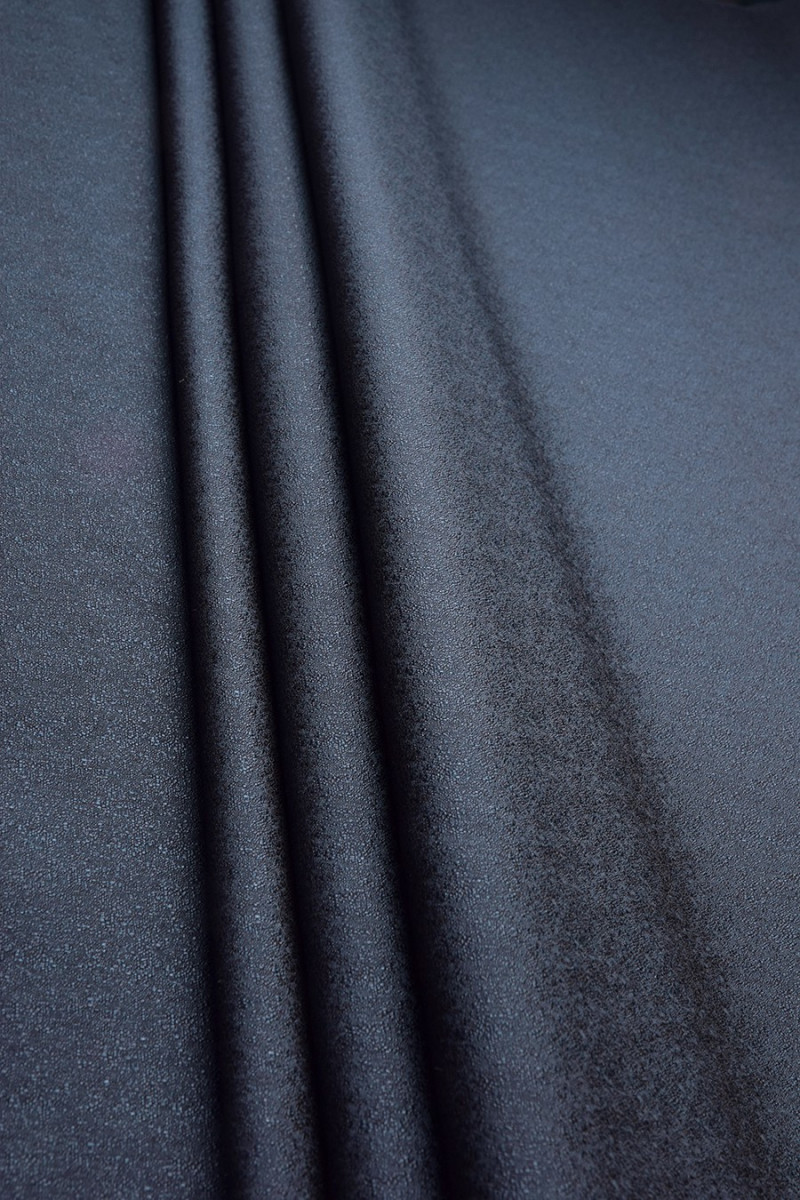 Jacquard zijde marineblauw