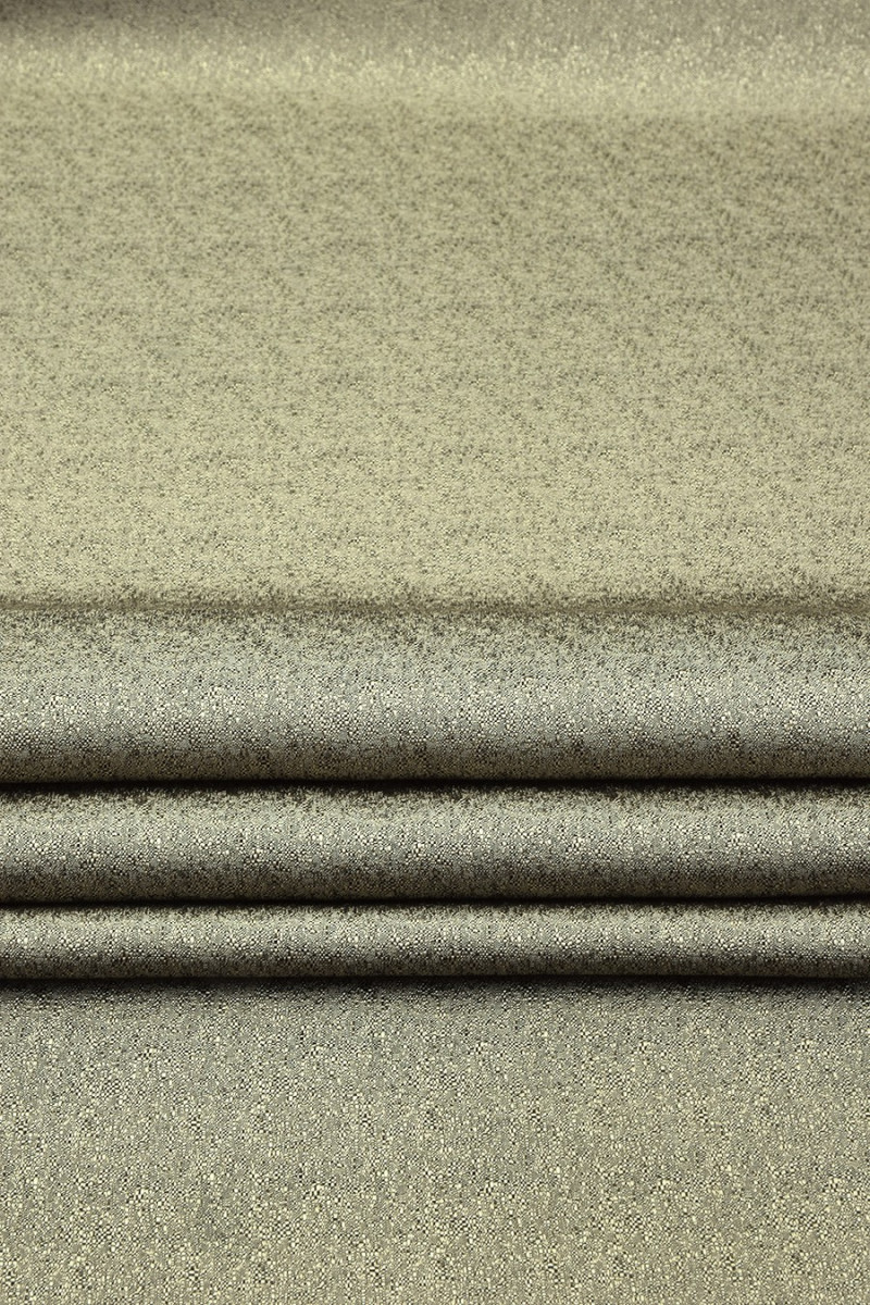 Olive jacquard silk