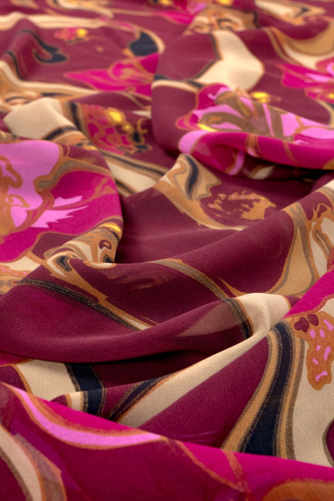 Printed silk chiffon